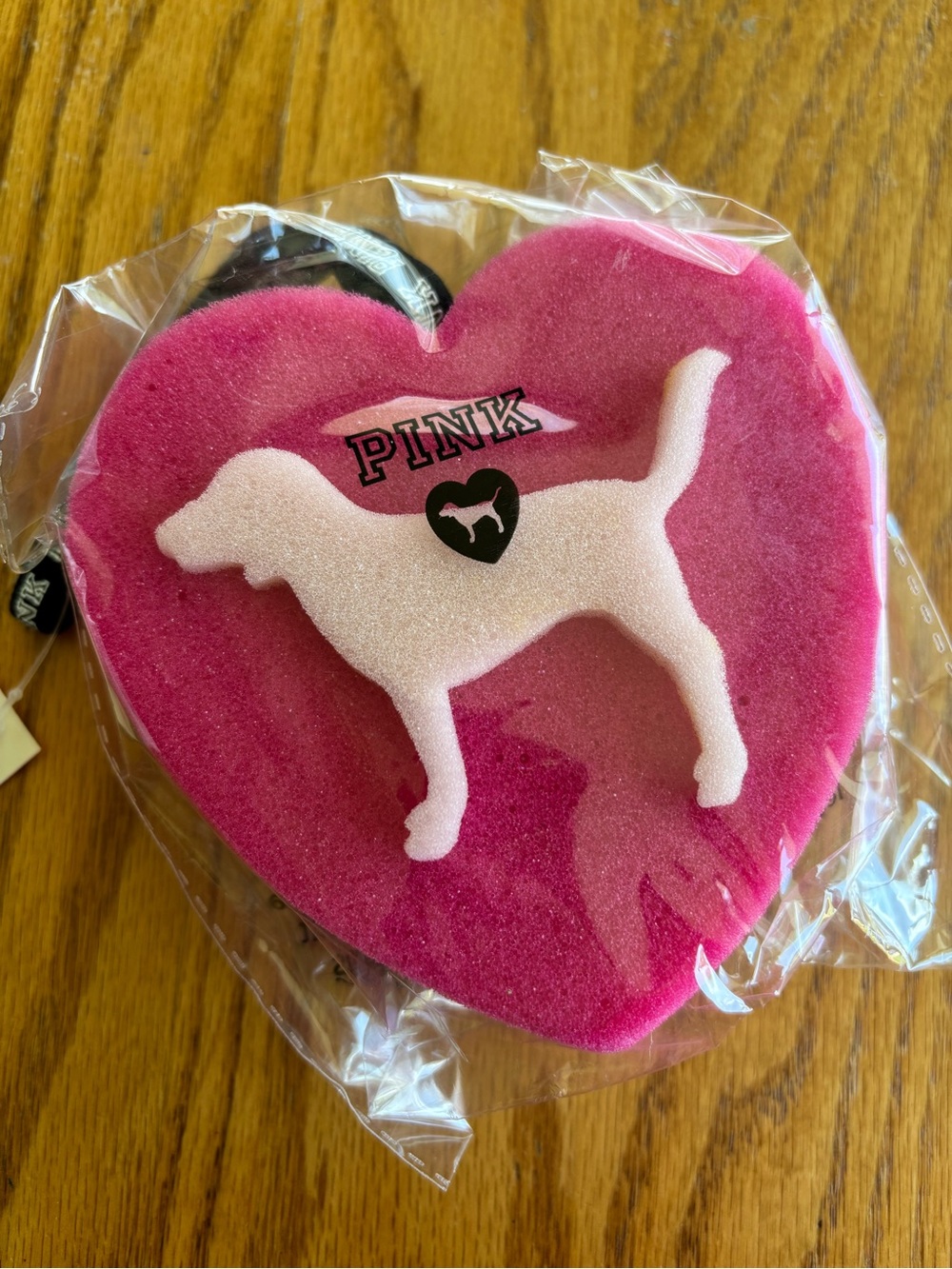 PINK Victoria's Secret Heart Dog Sponge ( Limited Edition)